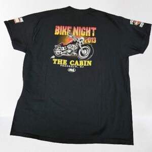 Bike Night at The Cabin 2013 Harley Davidson Freehold, NJ T Shirt Sz XLarge